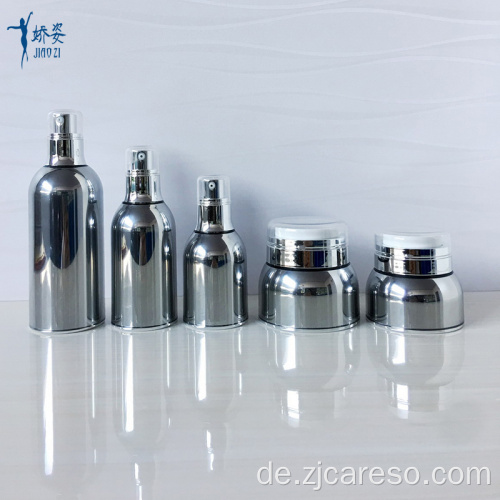 30ml 50ml Glänzende silberne Airless-Flasche